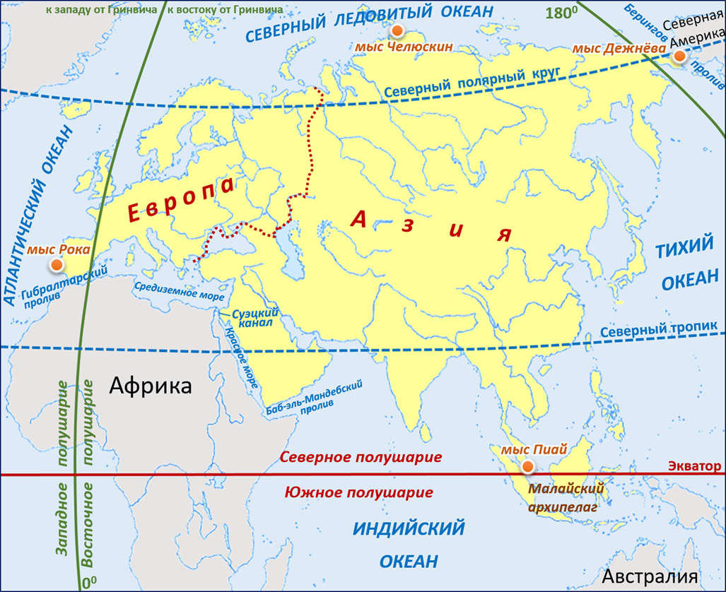 Подпиши точки на карте. Крайняя точка Евразии мыс. Крайняя Южная точка материка Евразия мыс. Крайние точки Евразии на карте. Физическая карта Евразии крайние точки.