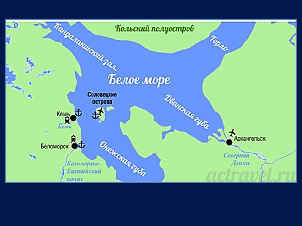 Где находится белое море карта