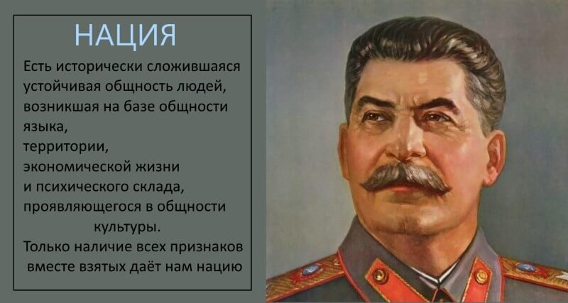 Стандартное отечественное определение нации, которое в целом актуально до сих пор.