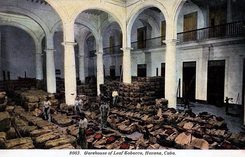 1907 год. Гавана, Куба. Тюки с табаками