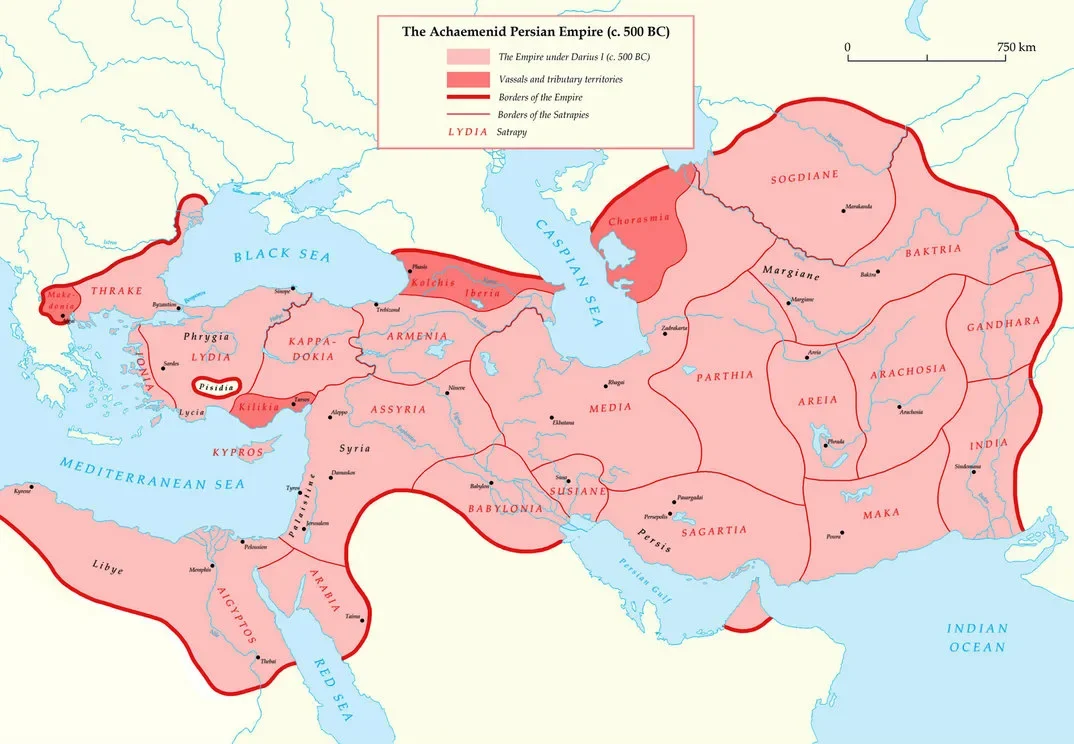 Карта персидской империи