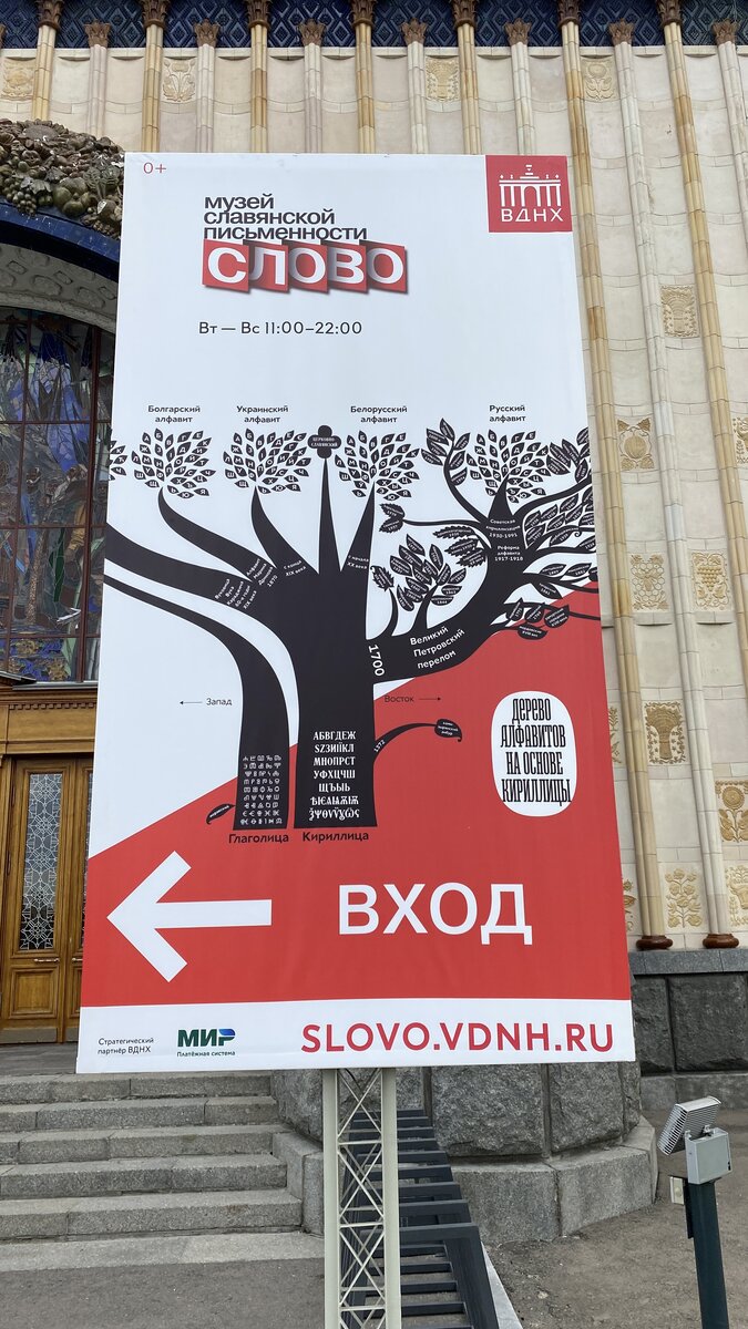 Рядом с павильоном, в котором находится музей, заметные вывески, мимо не пройдешь