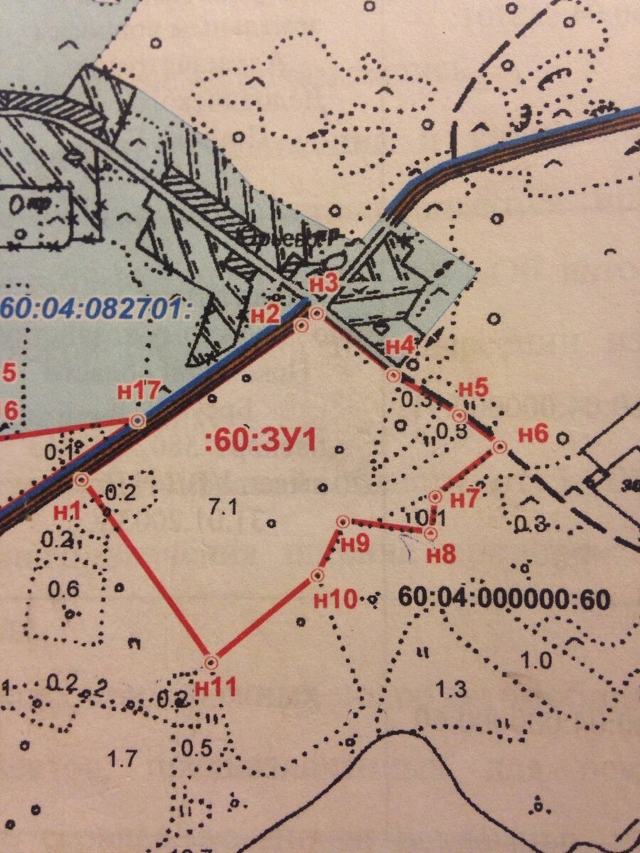 Это наш межевой план, голубым на нем обозначен кадастровый квартал 60:04:082701