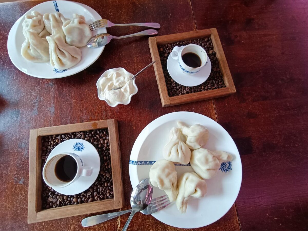 Хинкали в Абхазии. Очень вкусные!