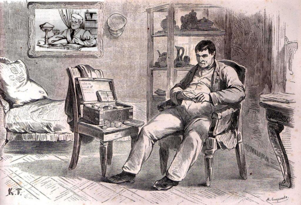 Коллаж автора. В основе  - дореволюционная гравюра М. Старикова