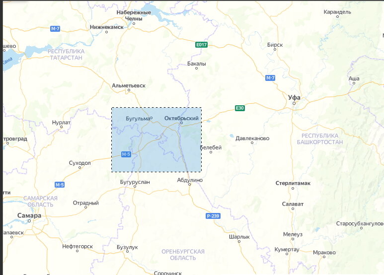 Отрезок трассы М5