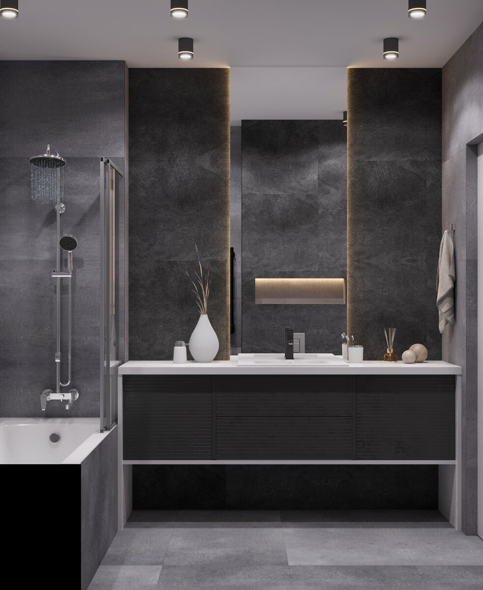 Дизайн ванной комнаты от команды Домострой