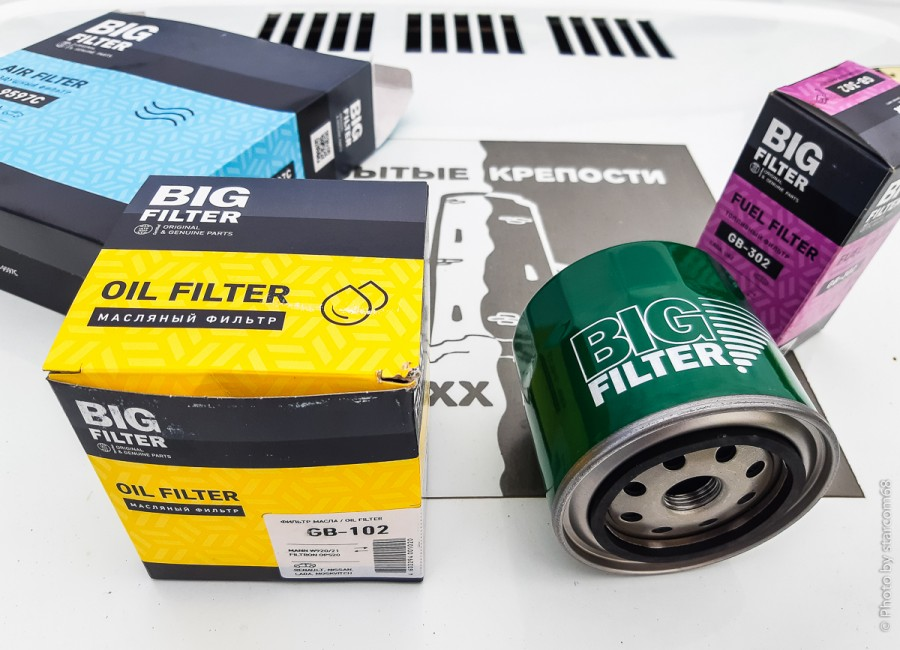 На нынешние регламентные работы я затарился продукцией компании BIG FILTER