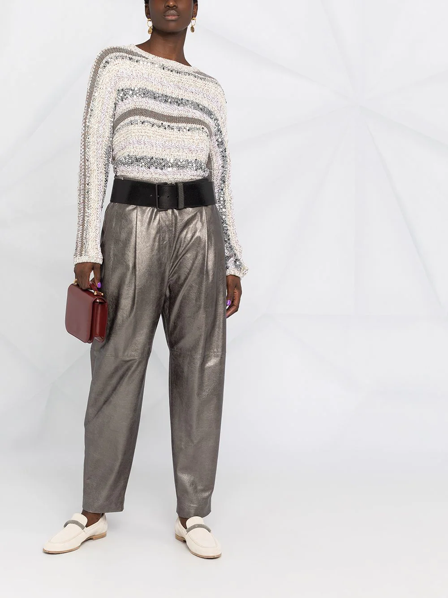 пуловер с пайетками