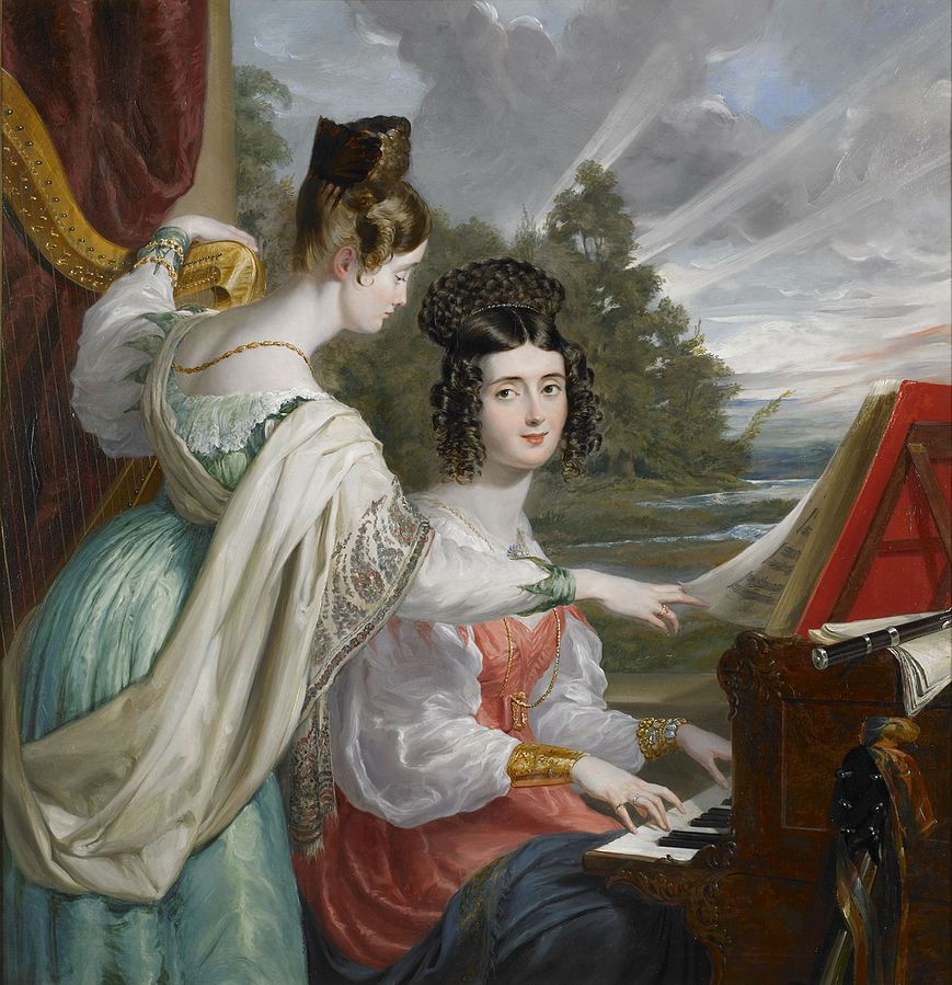 Портрет Шарлотты и Луизы Стюарт, Джордж Хейтер, 1830. (сс) Wikimedia Commons