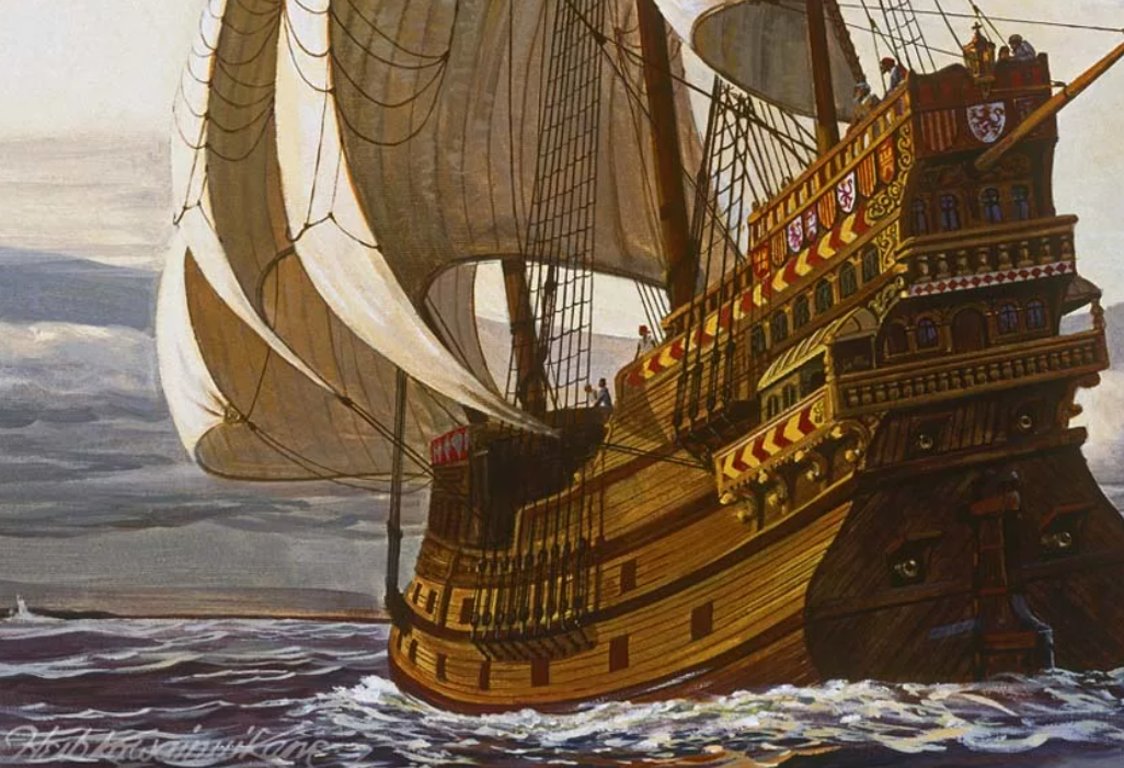 Как назывался корабль артура. Испанский Галеон 16 века. Испанский Галеон 17 века. Галеон корабль 16 века. Парусник Галеон испанский.