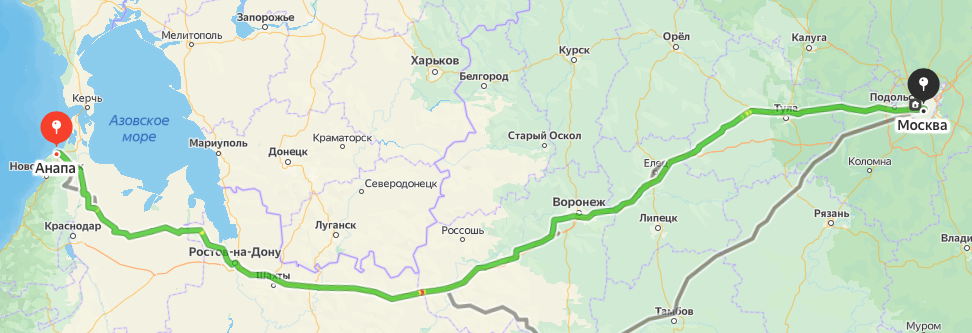 Расстояние от анапы до москвы на машине. Трасса Москва Анапа. Карта дороги Москва Анапа. Москва Анапа карта. Липецк Анапа.