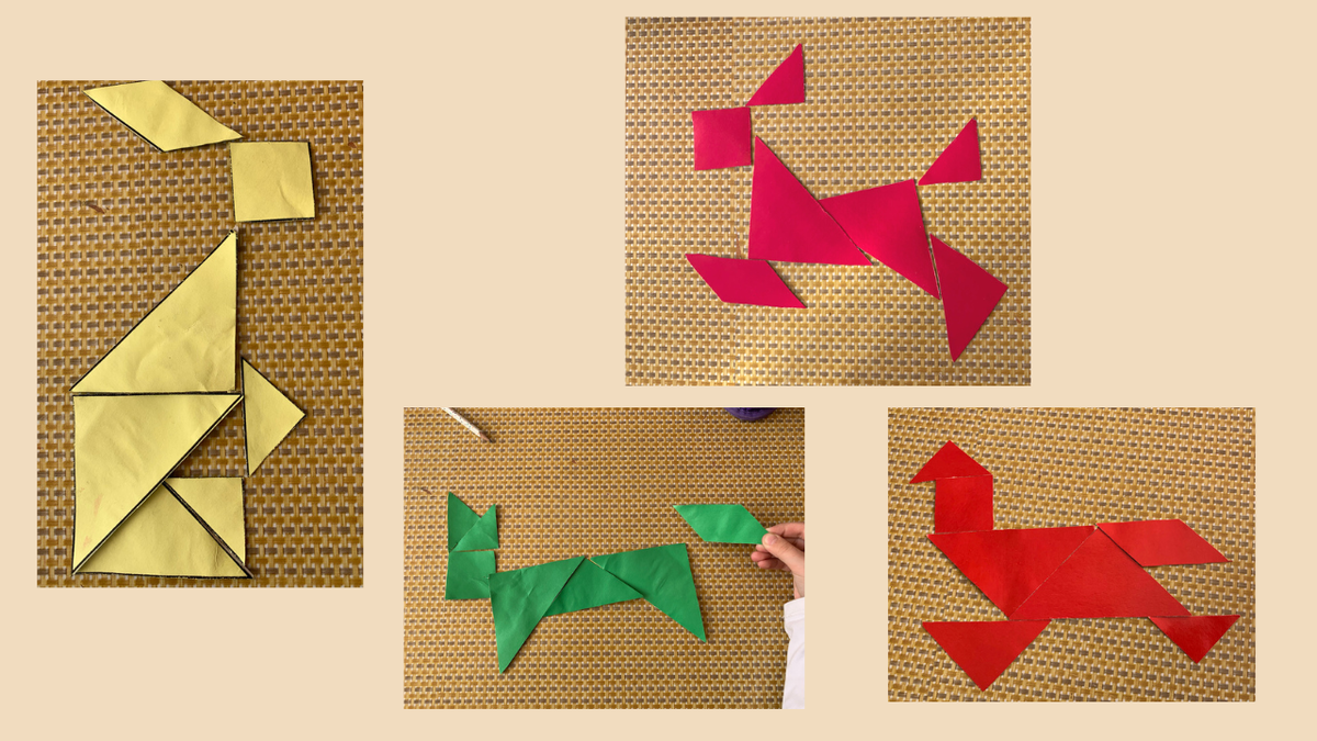 Фигурки зверей. Собрали дети.