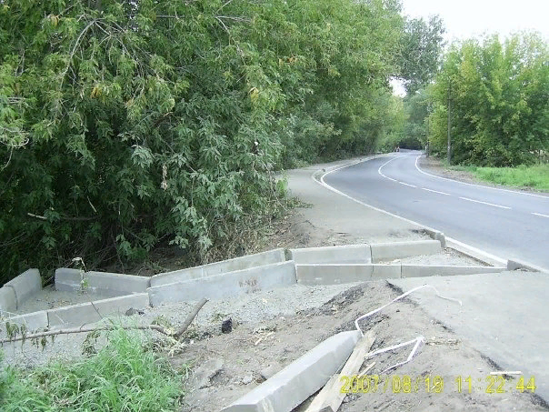 2007 год, фотографии сделанные сразу после прокладки водоотведения на ул. Оранжерейная