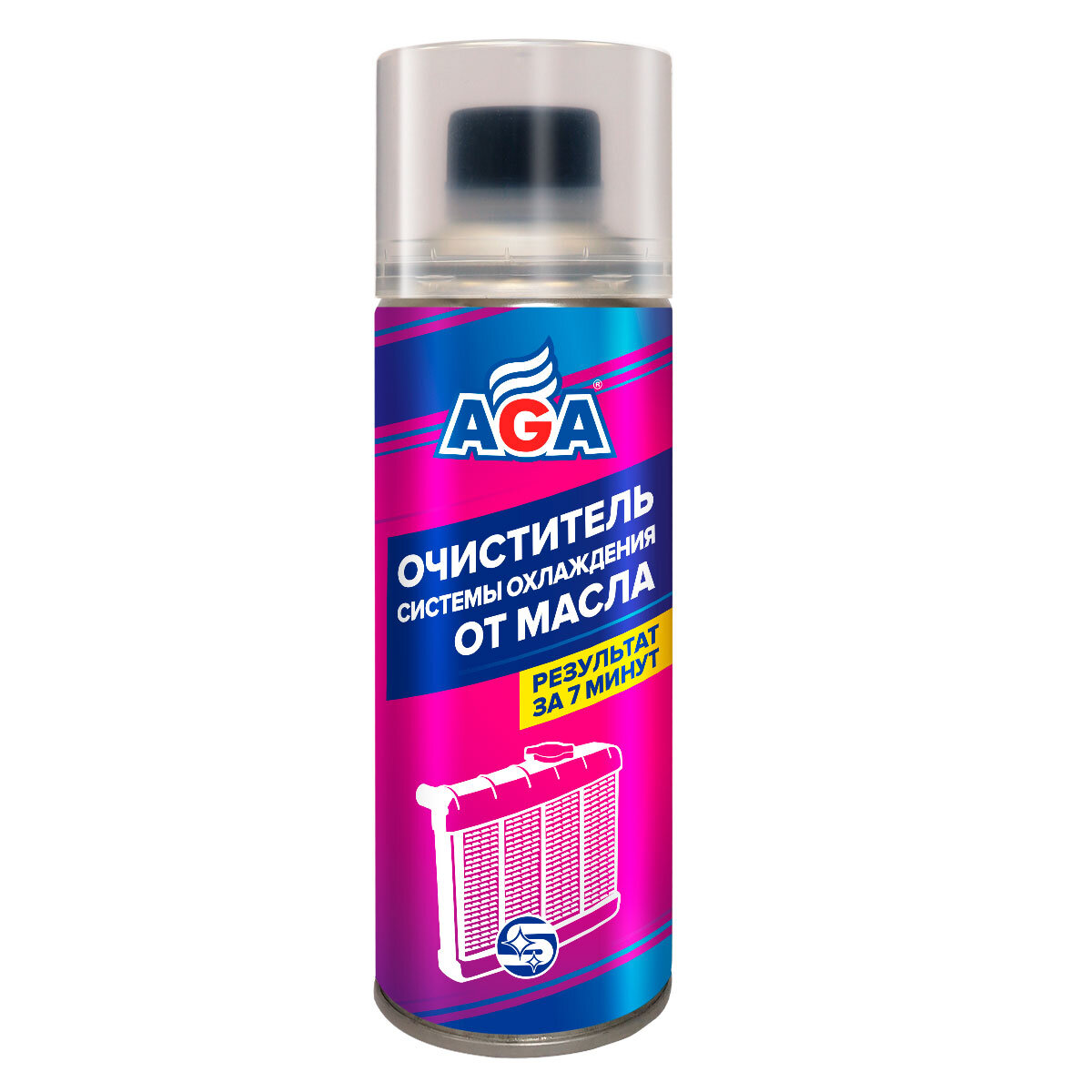 Очиститель системы охлаждения от масла AGA704R. Результат за 7 минут!
