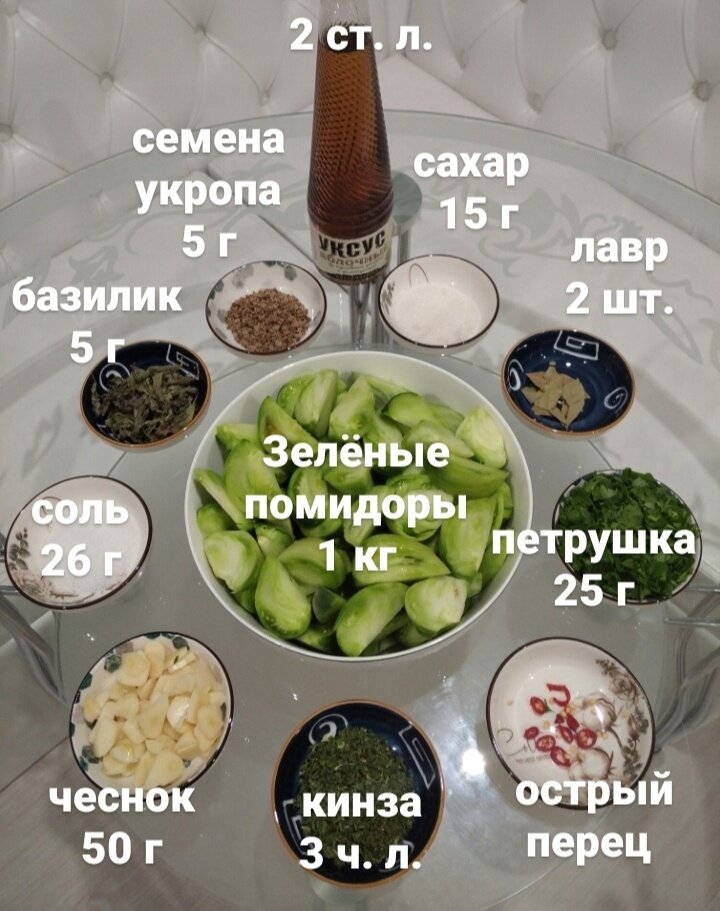 Вкусненький несложный салатик из зеленых помидор : Лечо, салаты, аджика