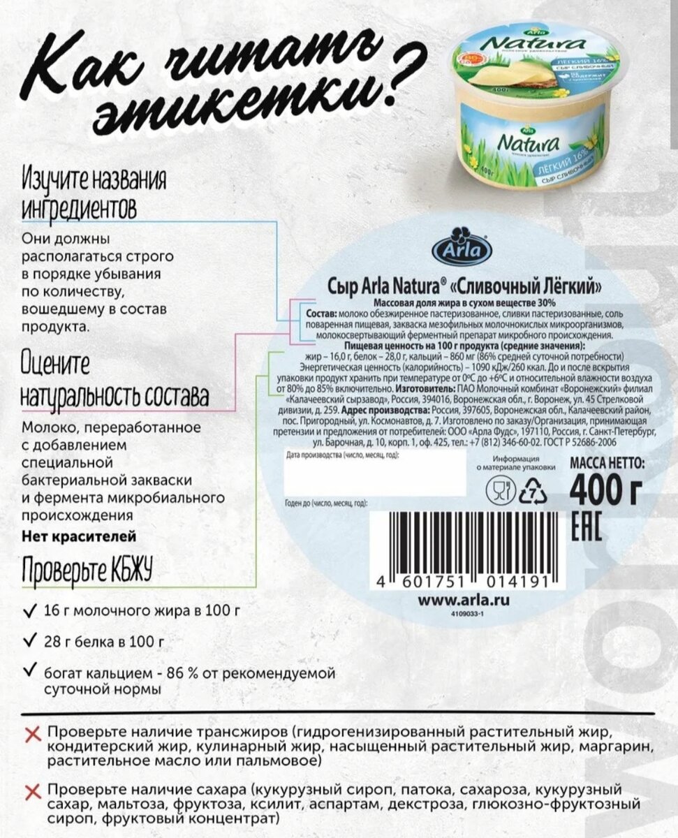 Ни разу не реклама сыра Arla, просто понравились советы.