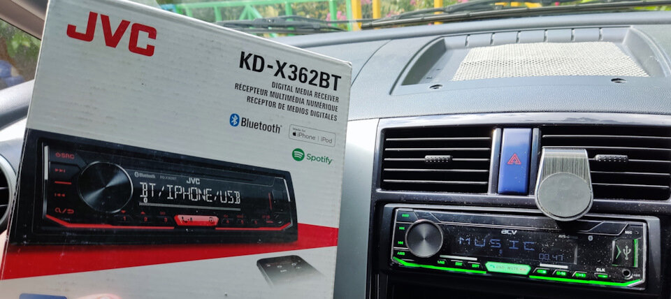 JVC KD-X362BT и ACV AVS-819BG
