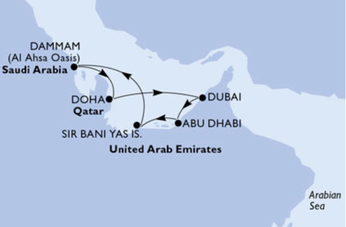 22 палубы и 33 ресторана. В Катаре представили новейший лайнер-отель для ЧМ-2022