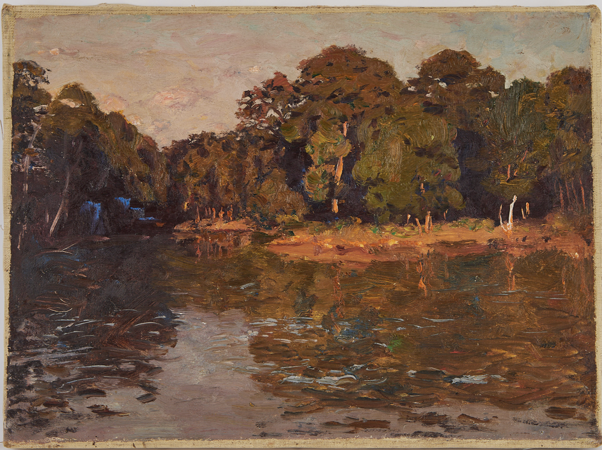 ДУБОВСКОЙ Николай Никанорович (1859–1918) Река Кудебста. 1905 Холст, масло. 26,5 × 37,5