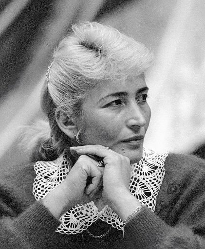 На фото: Сажи Зайндиновна Умалатова (род. 3 августа 1953, Ташкенсаз, Алма-Атинская область) — советский и российский политический и общественный деятель