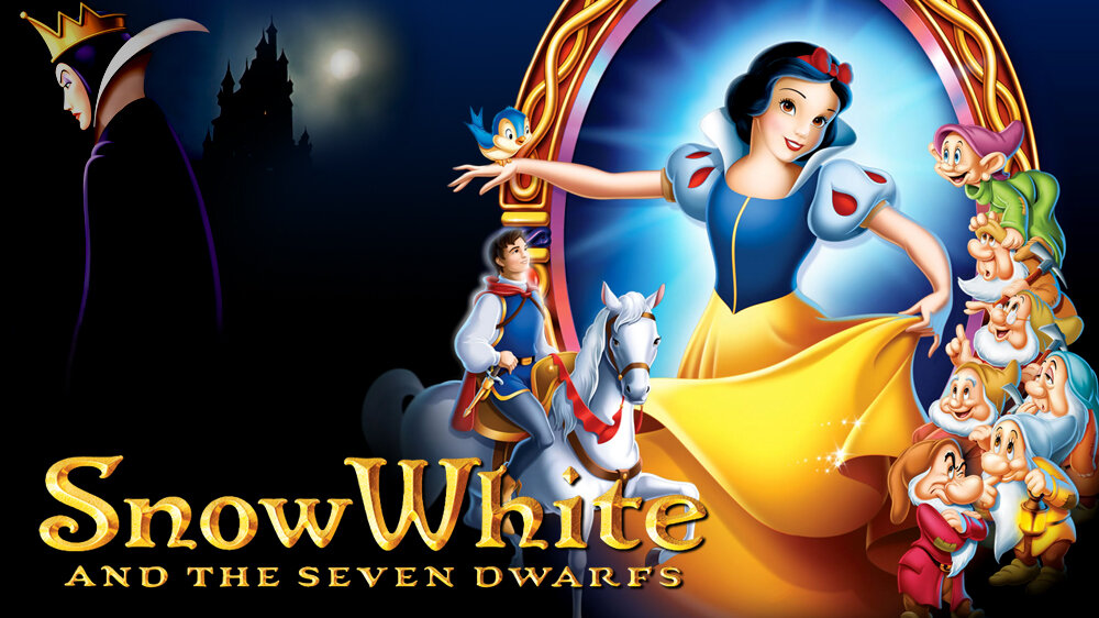 Snow white and seven. Snow White and 7 Dwarfs. Обложка мультика Белоснежка. Белоснежка Заголовок. Snow White and the Seven Dwarfs movie.