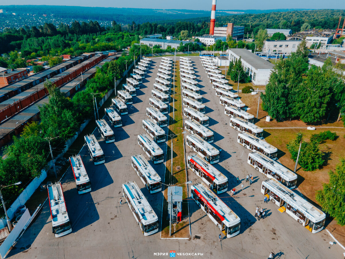 Новые троллейбусы. Фотография чебоксарской мэрии.