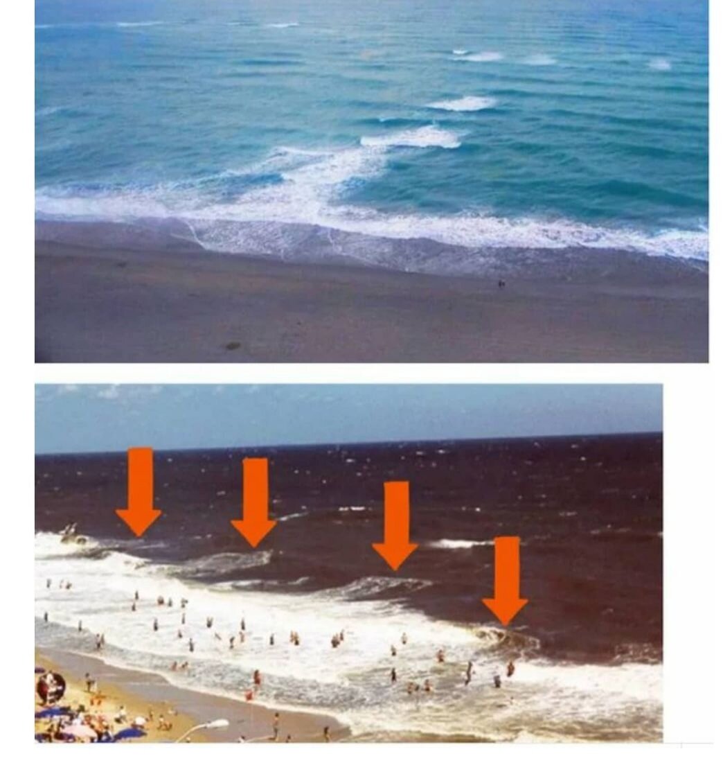 Дорожка из пены на верхнем фото - тягун