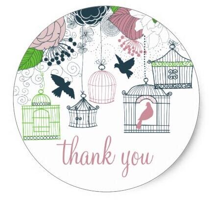 Фон с птичкой и клетка