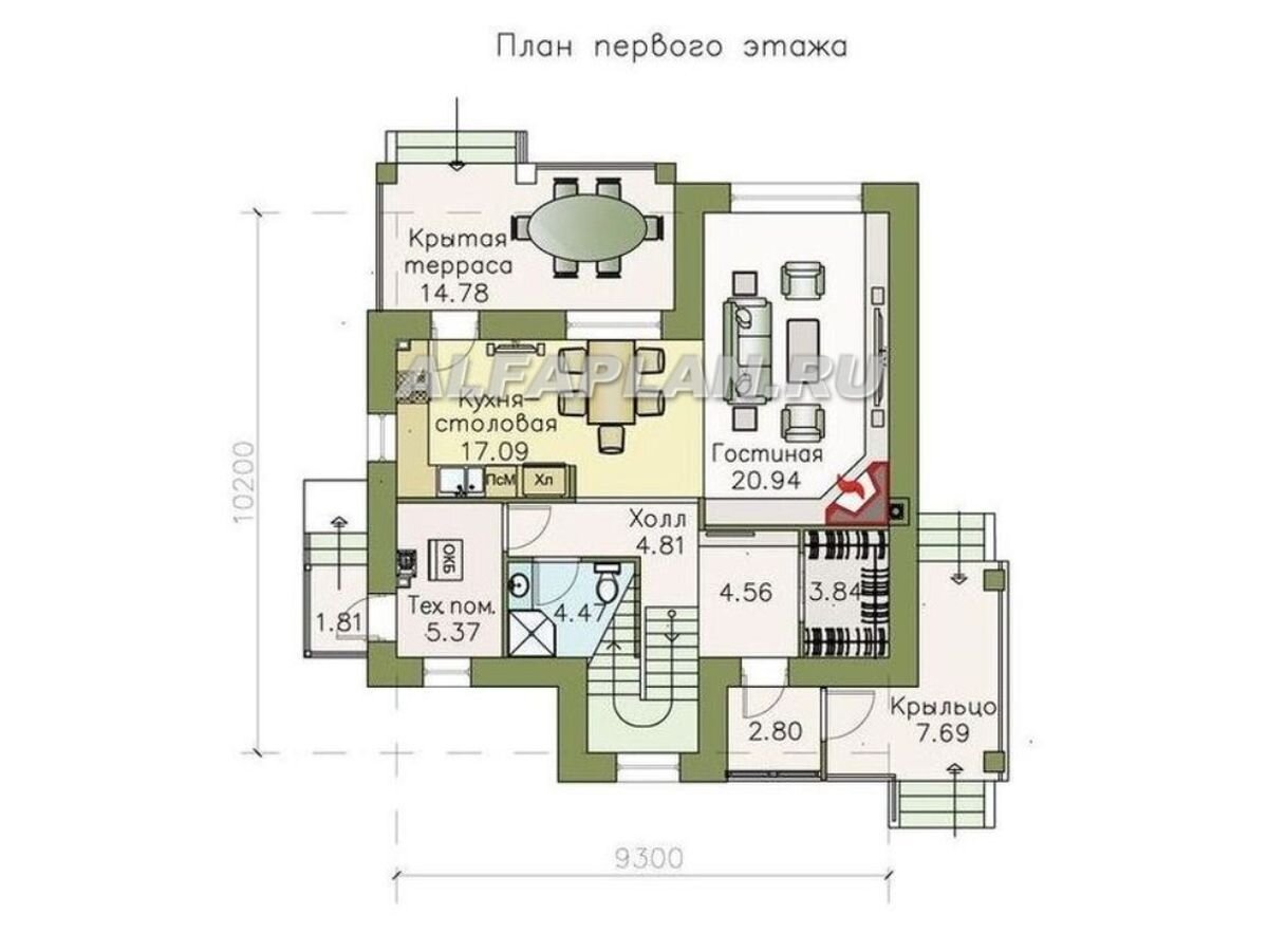 Проект компактного дома для небольшого участка «Виконт» 315А - 143 м2, 3  спальни | Популярные проекты домов Альфаплан | Дзен