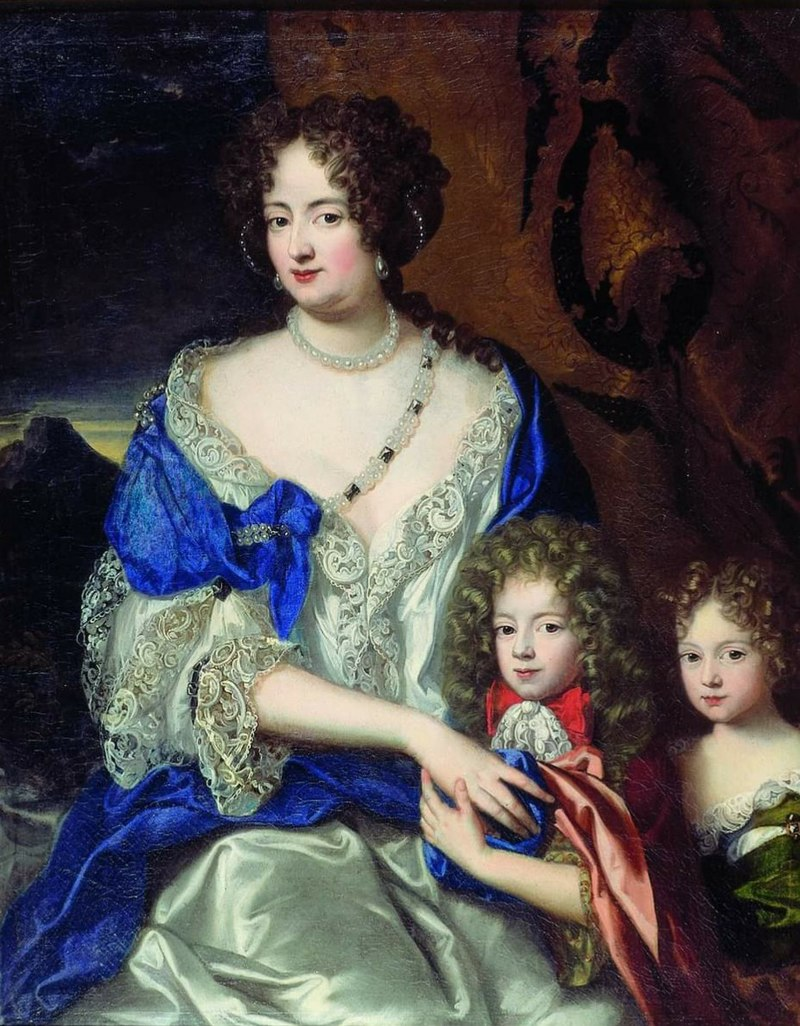 Маленькая София Доротея Ганноверская со своей матерью и братиком 
