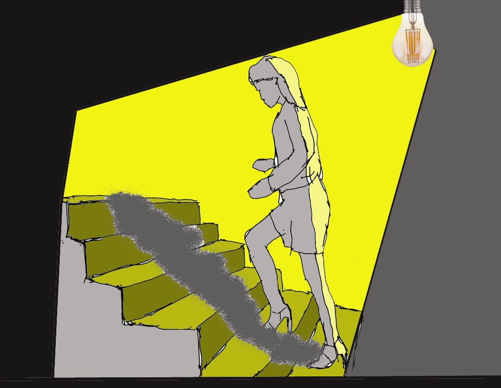 Хорошо освещается все что угодно только не лестничные ступеньки