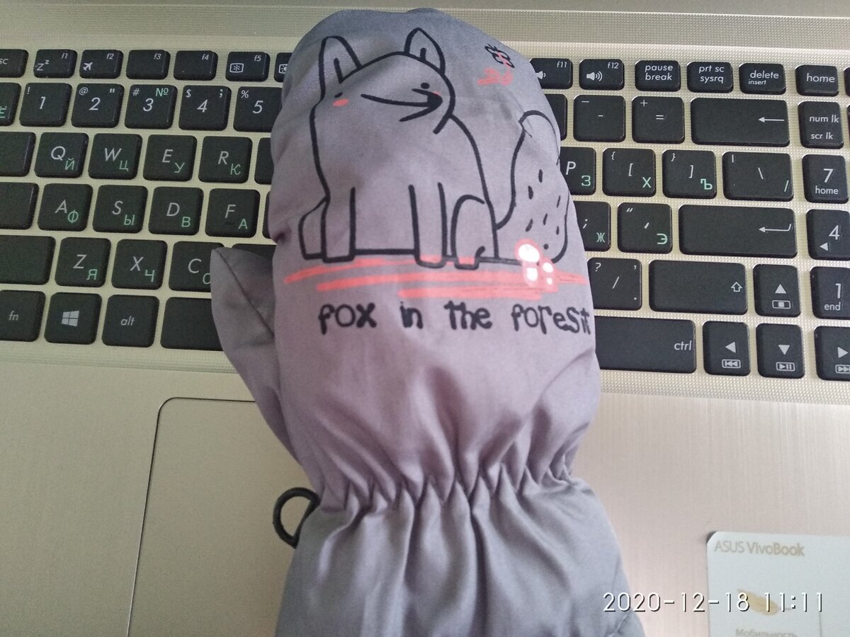 Вот такие у Паши варежки