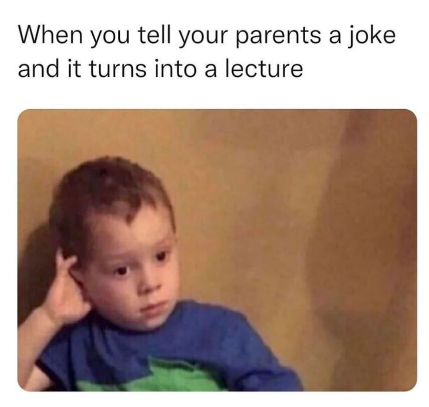 Parents - родители 
Tell a joke - шутить
Turn into - превращается
Lecture - лекция