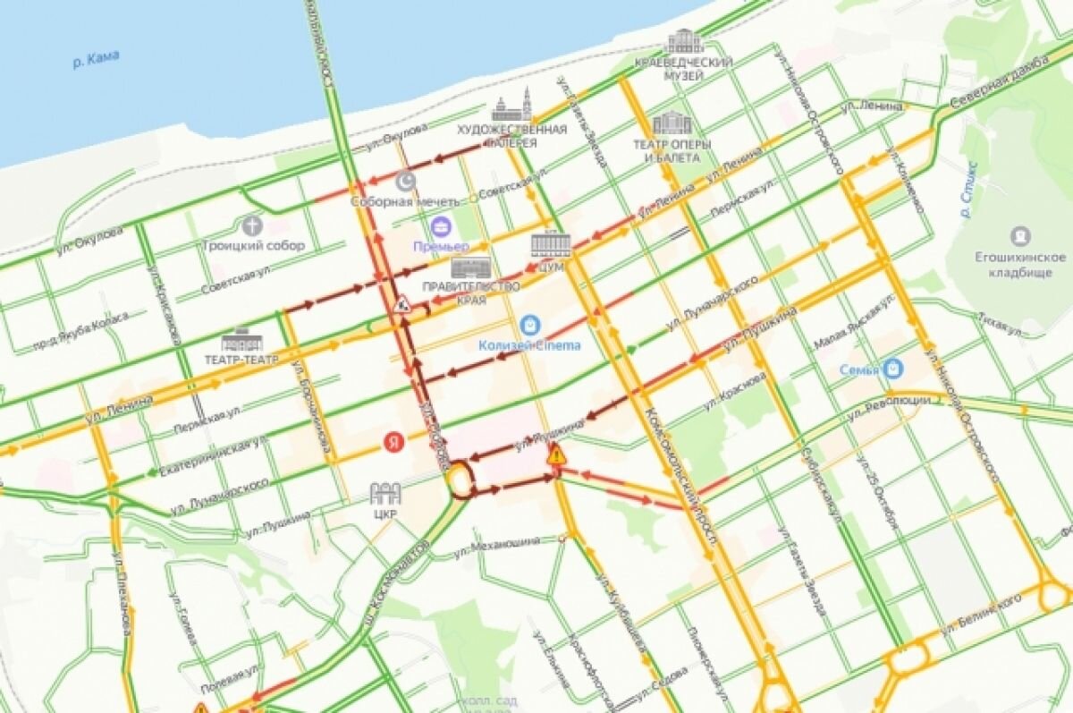 Карта пробок пермь
