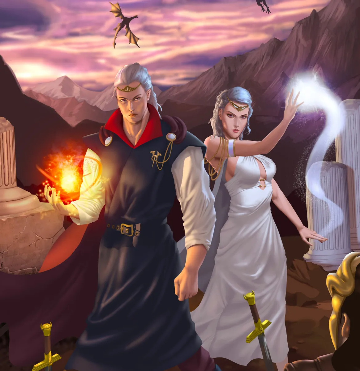 Валирийские лорды (арт Ryuu, www.artstation.com).