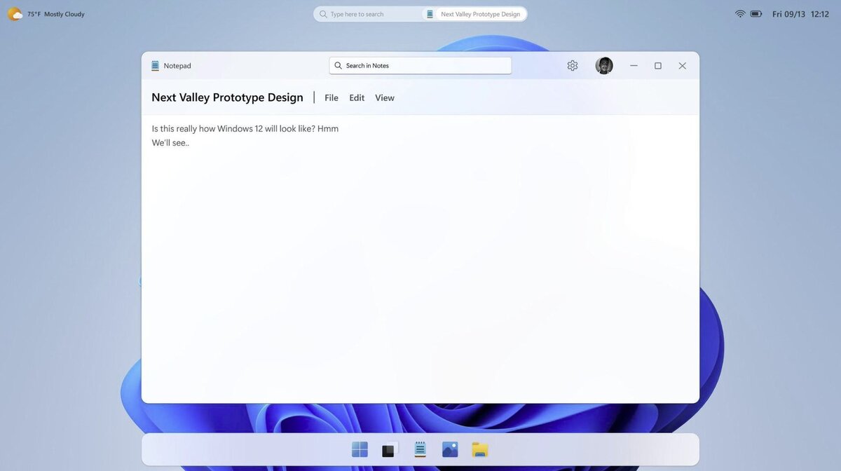 Как будет выглядеть windows 12