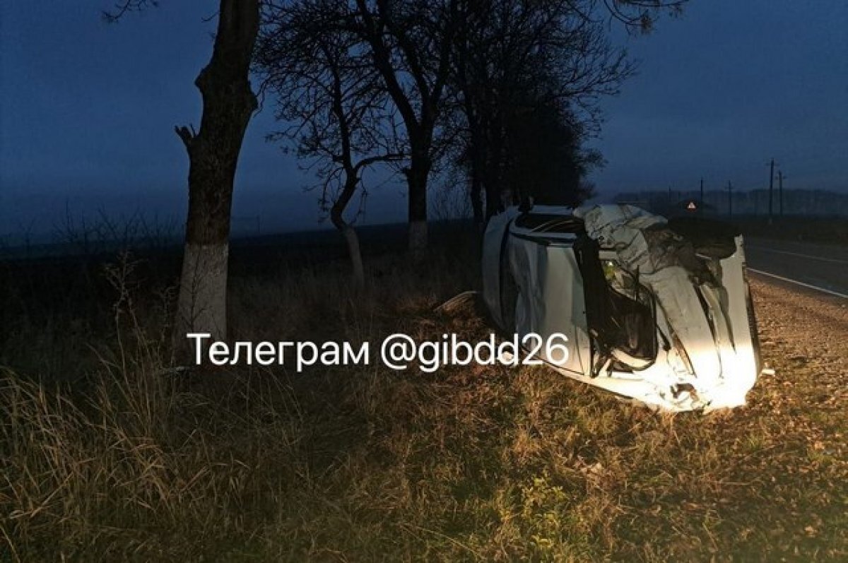    На Ставрополье 59-летний водитель опрокинул машину и погиб от тяжёлых травм