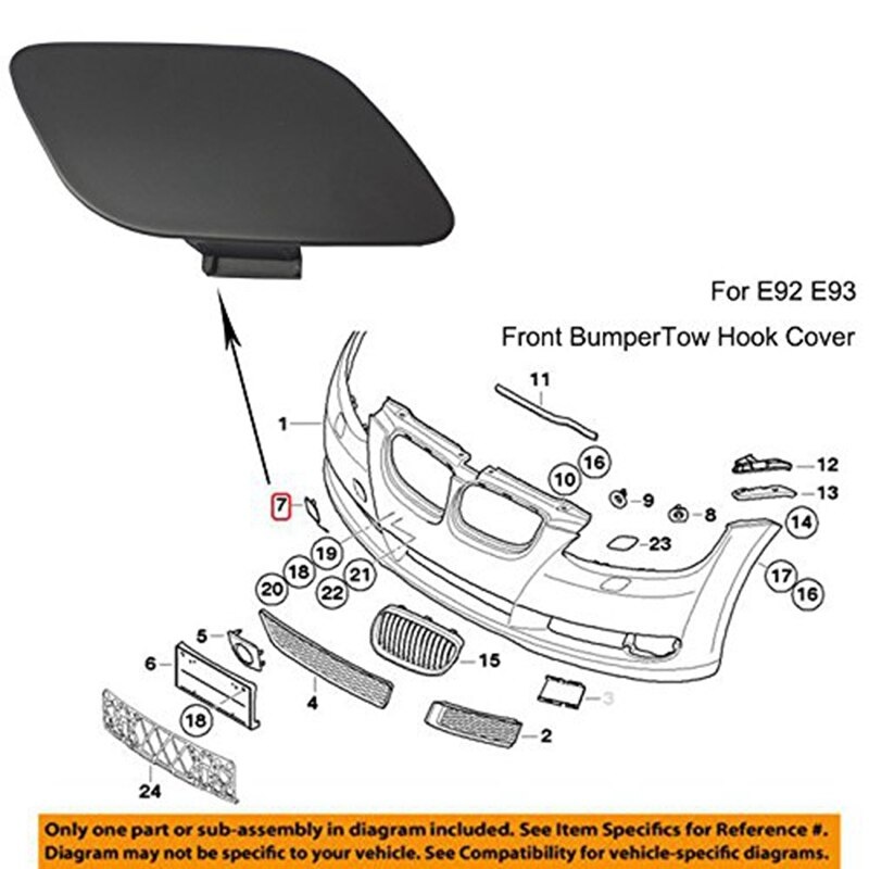 Отверстие yf ,fvgthtдля буксировочного крюка bmw e92