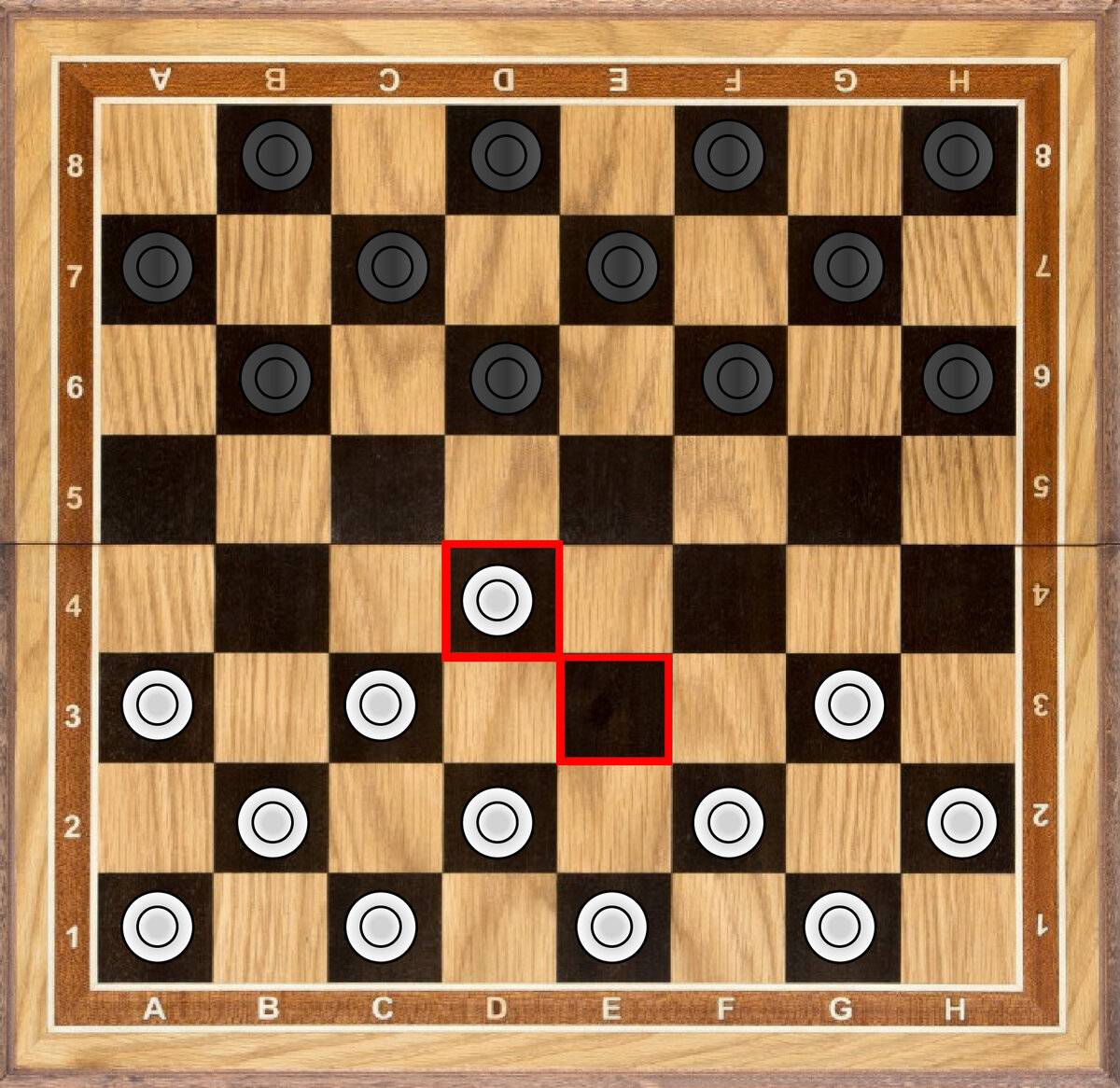 Белые - Е3 на D4