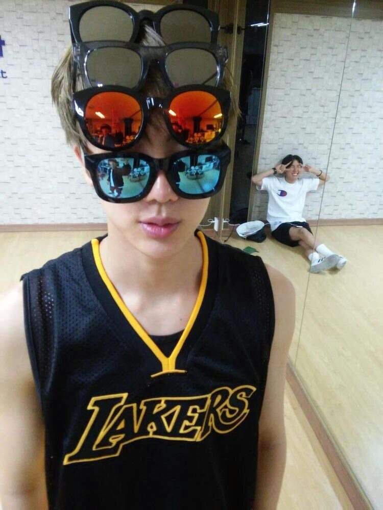 BTS. Jin & his sunglasses.