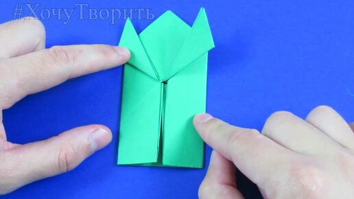 лягушка оригами. прыгающая лягушка из бумаги origami frog jumping frog made of paper