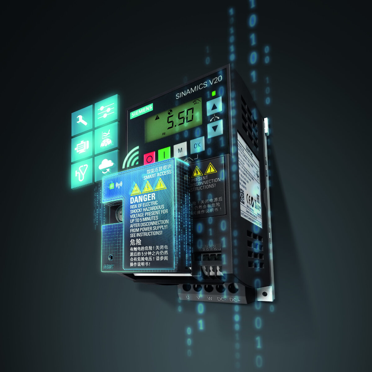 Преобразователь частоты (частотник) SIEMENS V20 SINAMICS