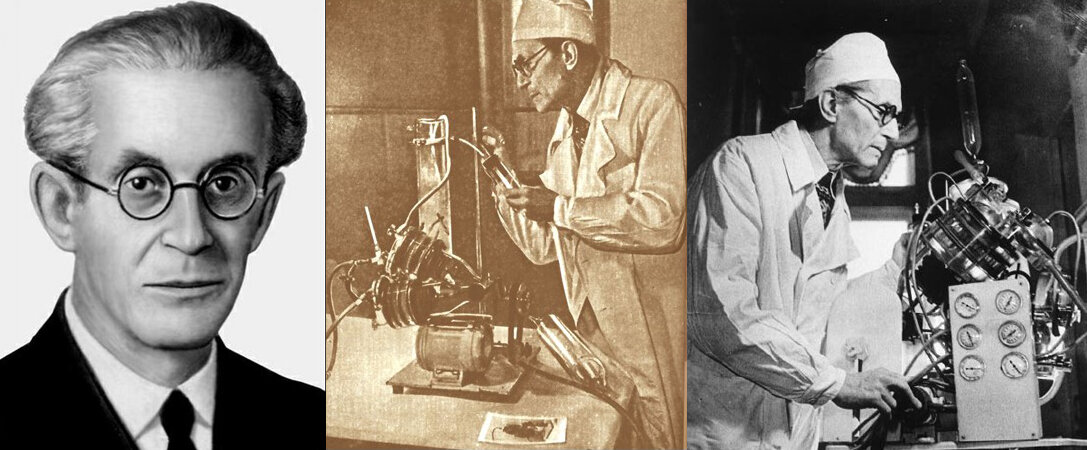 автожектор брюхоненко. оксигенатор брюхоненко. аппарат искусственного кровообращения брюхоненко. брюхоненко. аппарат искусственного кровообращения сергея брюхоненко.