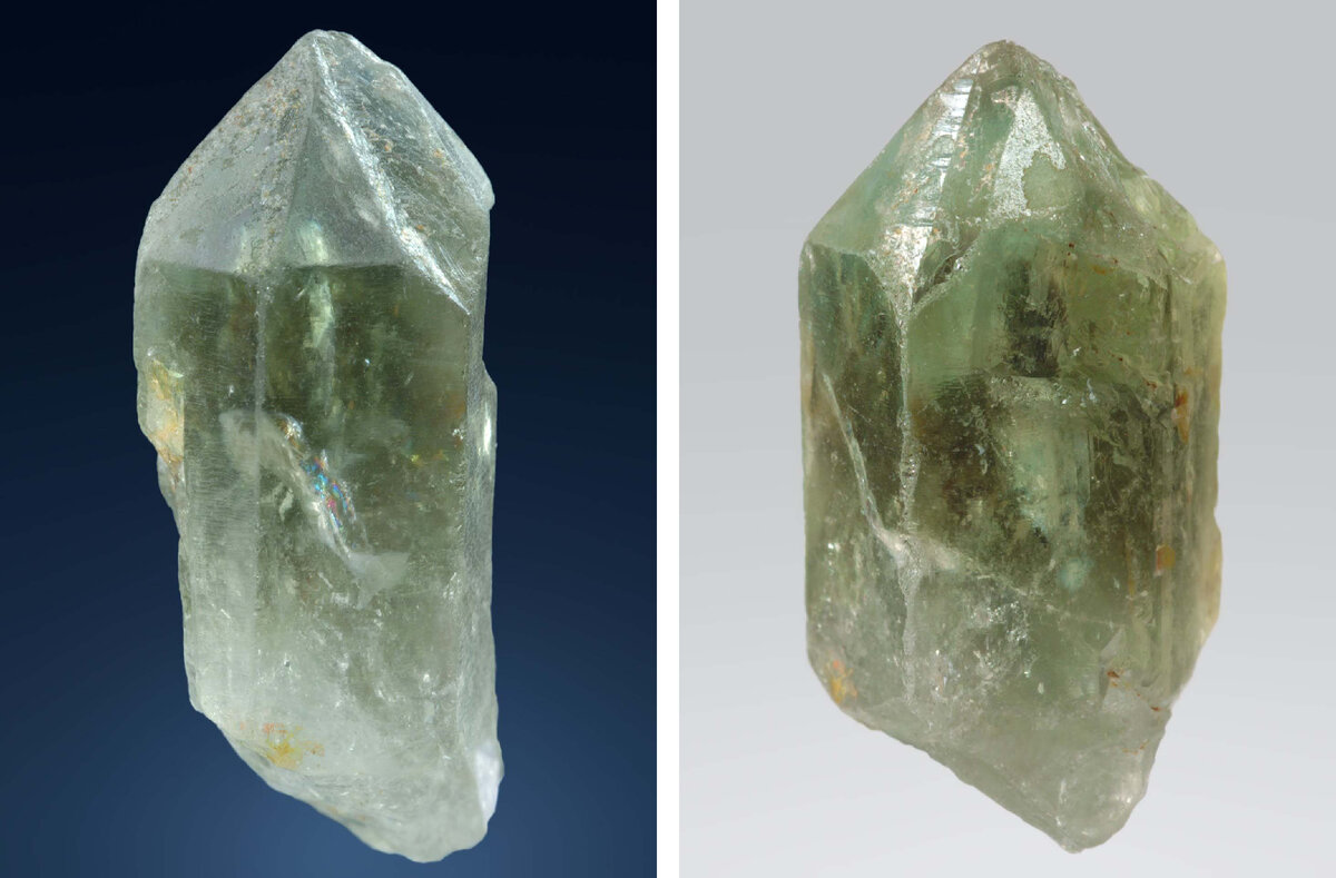 Природные празиолиты из бразильского месторождения