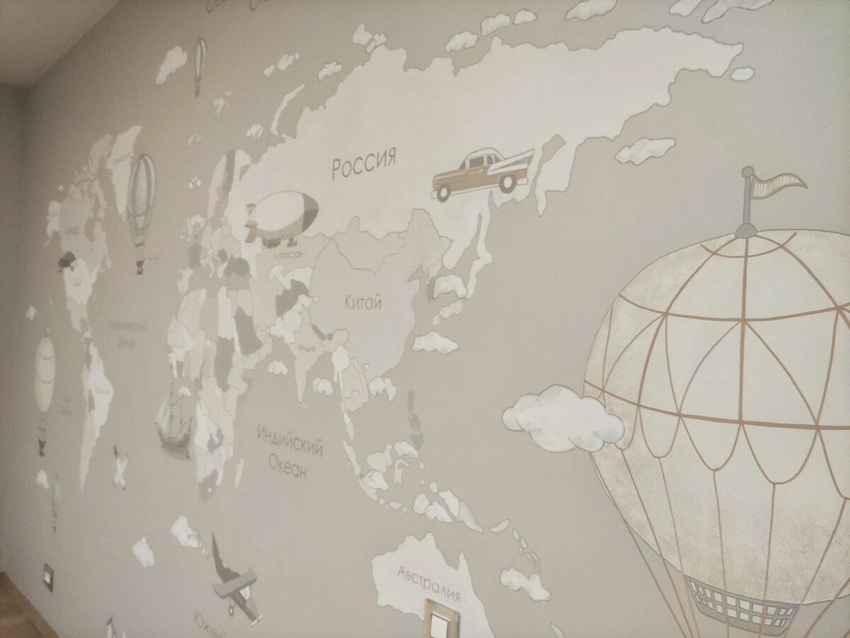 Grafit-One роспись стен в детской