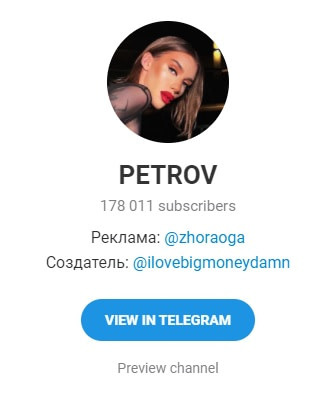 Подписчики Петрова в Телеграм