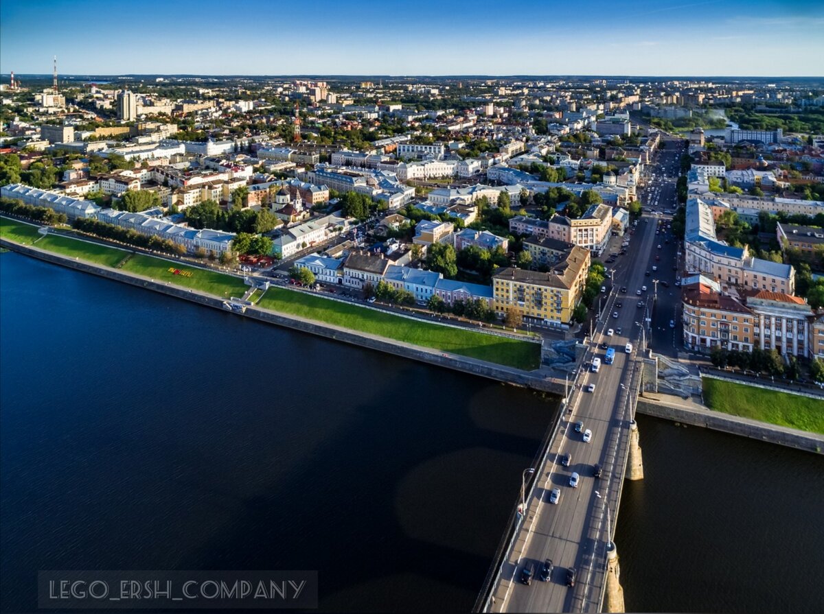 Россия, Тверь. Вид сверху. 