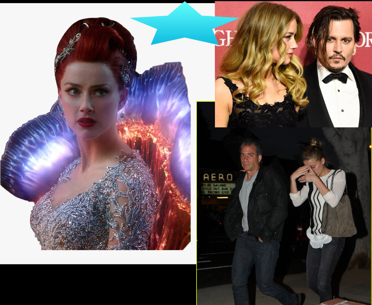 фильм Аквамен перемонтировали в выходные из-за суда Депп против Херд; агент Джонни и Эмбер ( внизу с Херд) дал показания в суде 