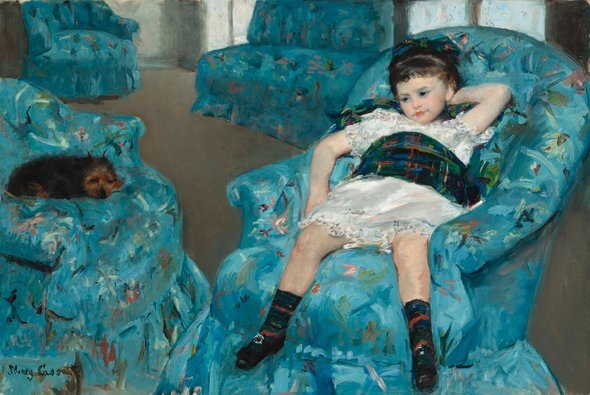 "Девочка в голубом кресле", 1878 год